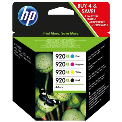 hp 920XL 4-pack Black/Cyan/Magenta/Yellow Ink Cartridges (package 4 each)